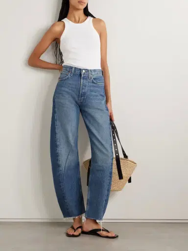 AGOLDE Luna Frayed High-rise Barrel-leg Jeans | Thumbnail 2 AGOLDE Luna Frayed High-rise Barrel-leg Jeans | Thumbnail 2