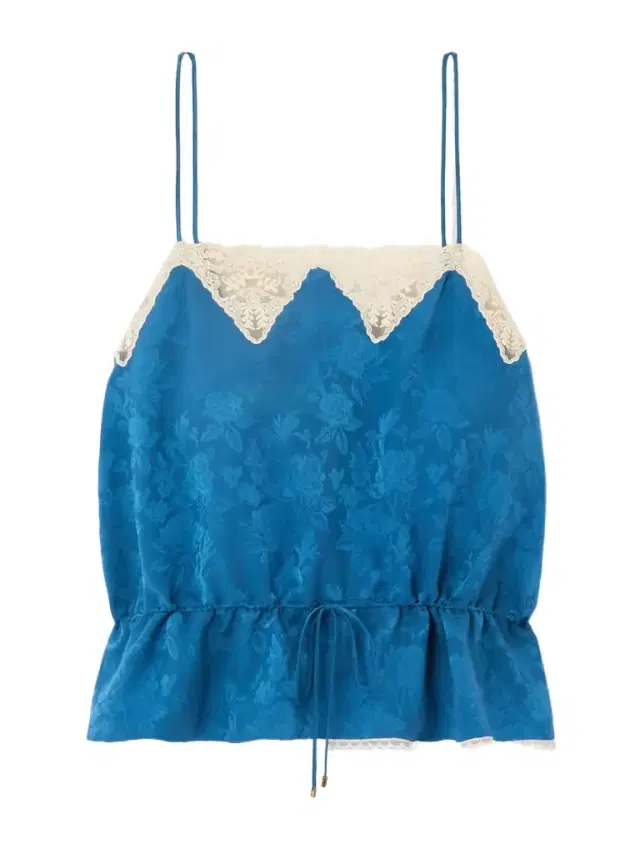 Lace-trimmed Silk-jacquard Camisole