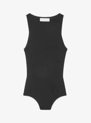 Michael Kors Collection Ribbed Stretch Viscose Tank Top Bodysuit in | Thumbnail 4 Michael Kors Collection Ribbed Stretch Viscose Tank Top Bodysuit in | Thumbnail 4