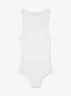 Michael Kors Collection Ribbed Stretch Viscose Tank Top Bodysuit in | Thumbnail 7 Michael Kors Collection Ribbed Stretch Viscose Tank Top Bodysuit in | Thumbnail 7