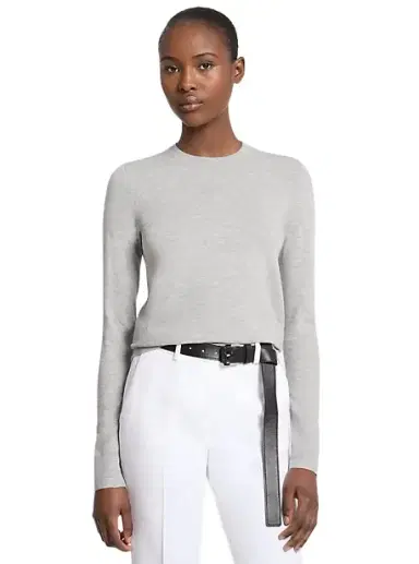 Michael Kors Collection Stretch Viscose Long-Sleeve Shirt in | Thumbnail 1