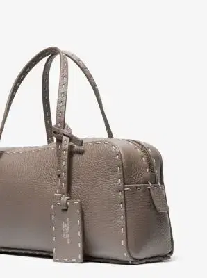 Michael Kors Collection Roberta Hand-Stitched Pebbled Leather Satchel | Thumbnail 4 Michael Kors Collection Roberta Hand-Stitched Pebbled Leather Satchel | Thumbnail 4