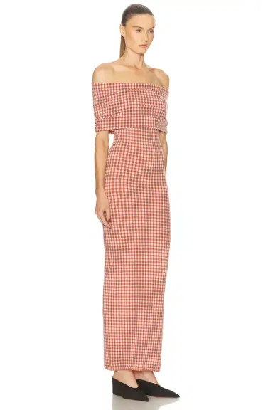 Alaïa Off The Shoulder Midi Dress | Thumbnail 2