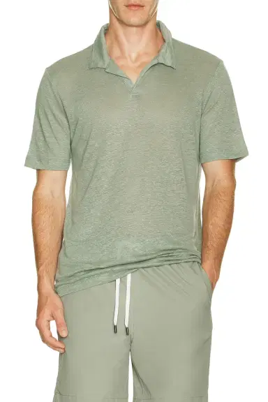 Onia Shaun Linen Polo | Thumbnail 3 Onia Shaun Linen Polo | Thumbnail 3