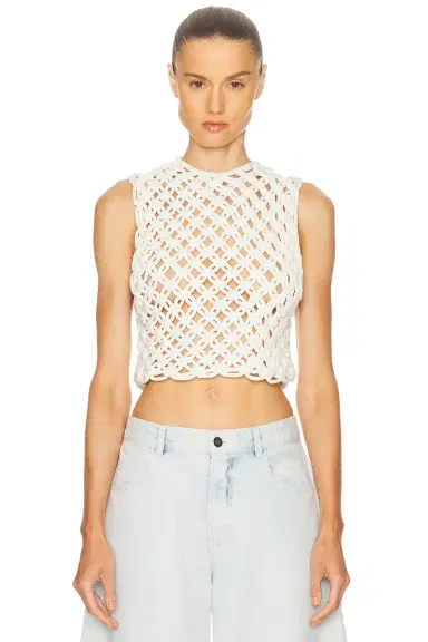 Alaïa ALAΪA Crop Tank Top | Thumbnail 1