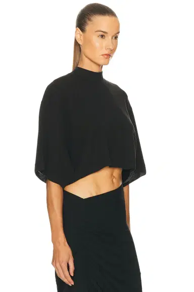 Alaïa Short Sleeve Crop Top | Thumbnail 2 Alaïa Short Sleeve Crop Top | Thumbnail 2