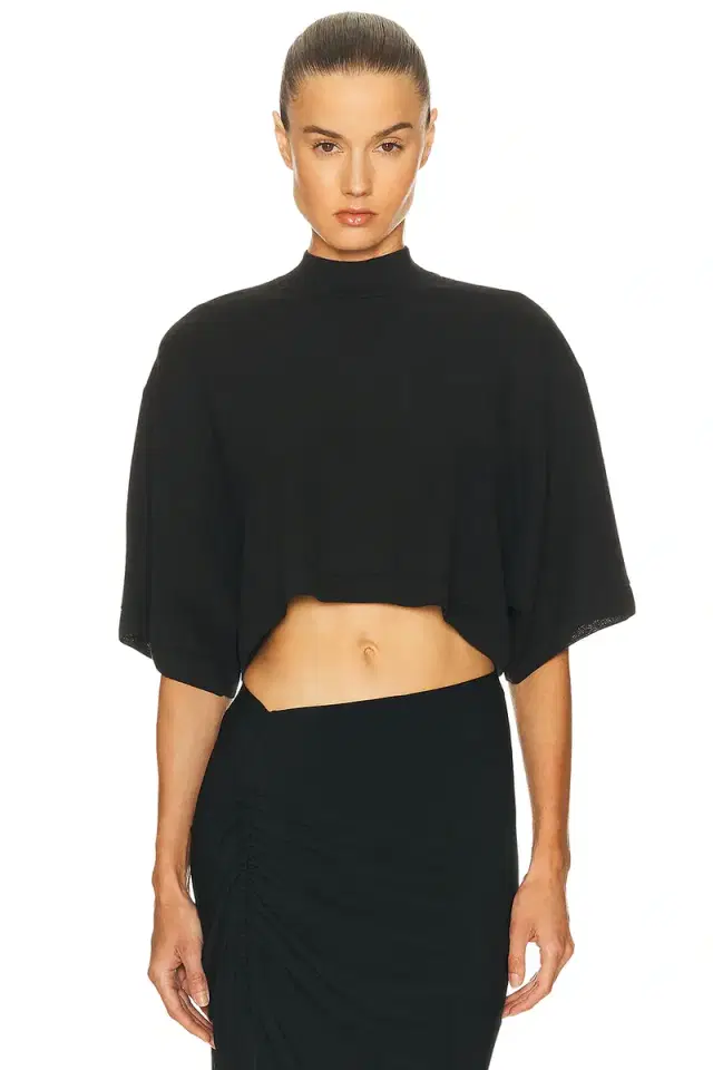 ALAÏA Short Sleeve Crop Top