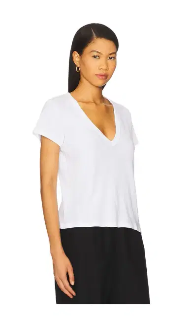 LESET Laura V Neck Tee | Thumbnail 2 LESET Laura V Neck Tee | Thumbnail 2