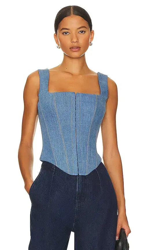 Denim Corset Top