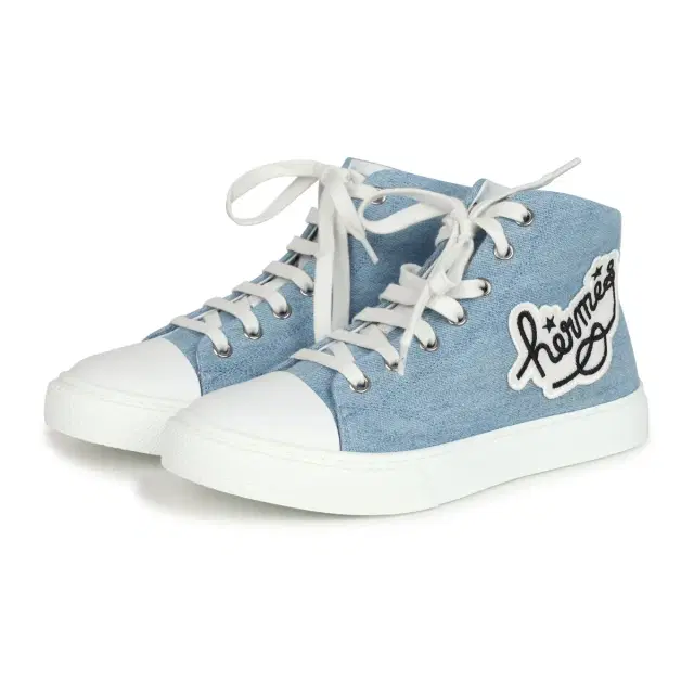 HERMÈS Hermes Illico Sneakers Bleu Clair Denim 35.5 EU
