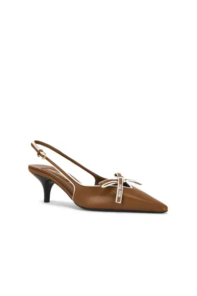 Miu Miu Slingback Kitten Heel | Thumbnail 2 Miu Miu Slingback Kitten Heel | Thumbnail 2
