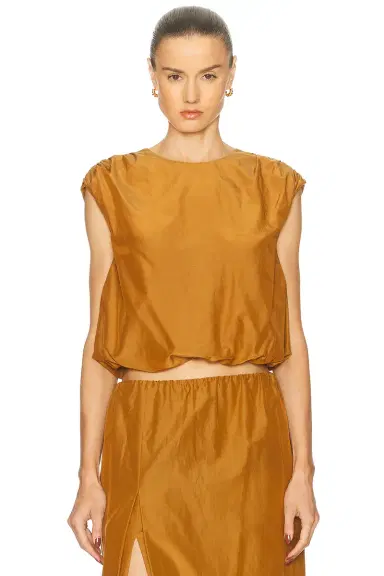 Loulou de Saison Cosma Gathered Sleeveless Top | Thumbnail 1