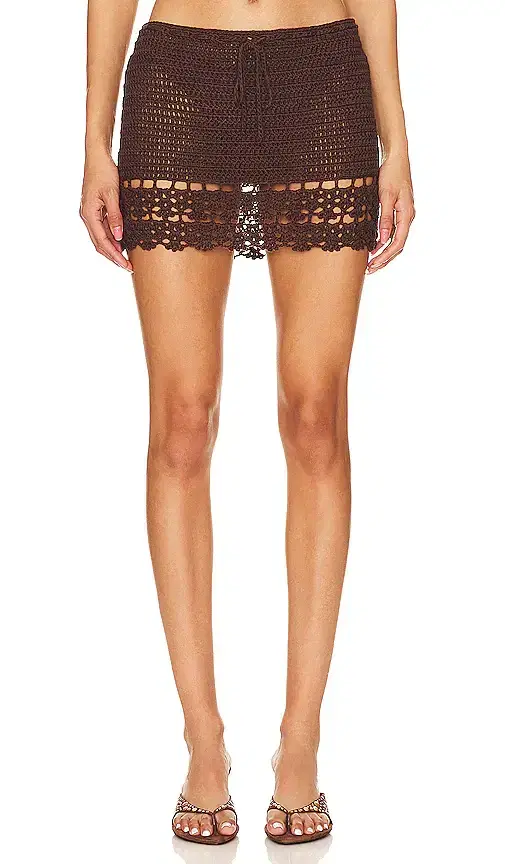 MORE TO COME Elliana Crochet Mini Skirt