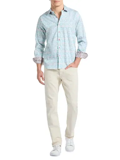 Robert Graham Men's Mariage Abstract Cotton-Blend Shirt - Size XXL | Thumbnail 2