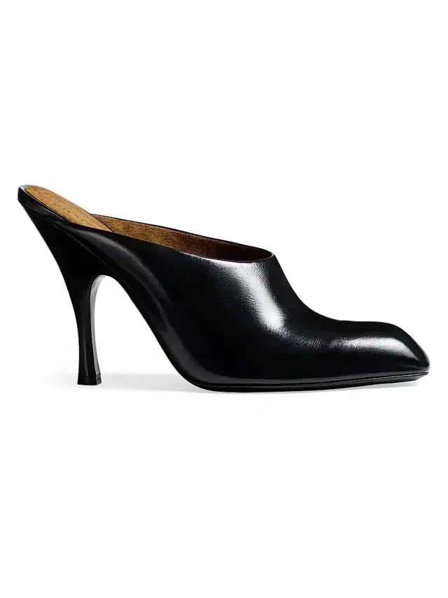 Women's Colt 100MM Leather Mules - Black
