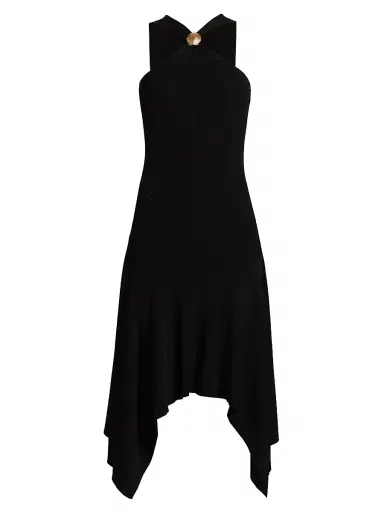 Rails Women's Constanze V-Neck Knit Midi-Dress - Black | Thumbnail 1 Rails Women's Constanze V-Neck Knit Midi-Dress - Black | Thumbnail 1