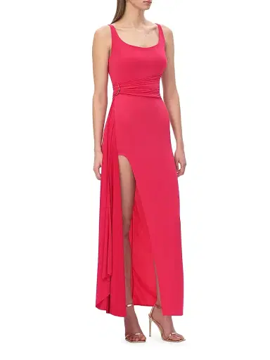 Hervé Léger Women's The Mila Jersey Scoopneck Gown - Hibiscus - Size XS | Thumbnail 2