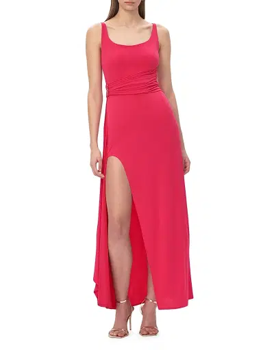 Hervé Léger Women's The Mila Jersey Scoopneck Gown - Hibiscus - Size XS | Thumbnail 4
