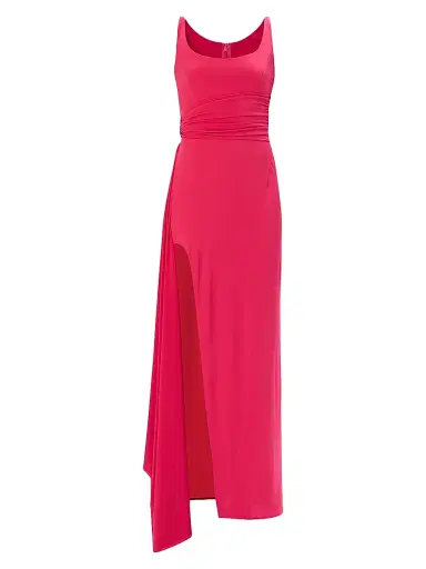 Hervé Léger Women's The Mila Jersey Scoopneck Gown - Hibiscus - Size XS | Thumbnail 1