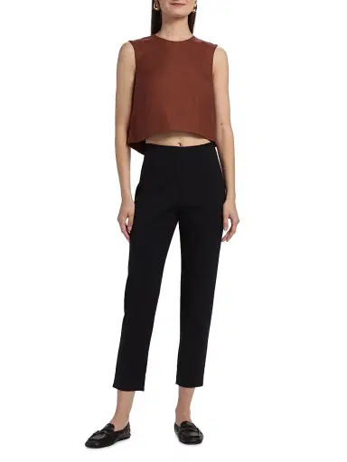 Adam Lippes Women's Kit Compact Knit Pants | Thumbnail 2 Adam Lippes Women's Kit Compact Knit Pants | Thumbnail 2