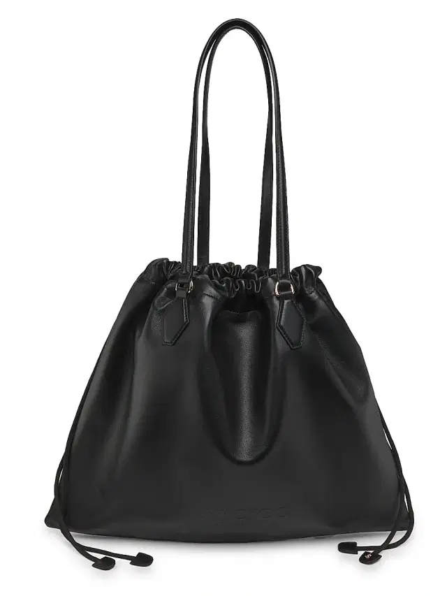 Jimmy Choo Women's Drawstring  Leather Tote - Black Light Gold