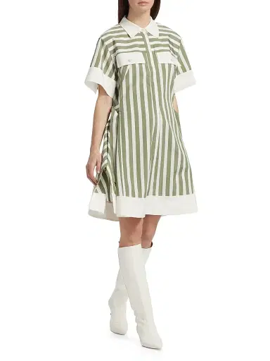 3.1 Phillip Lim Women's Striped Cotton-Silk Shirt Dress | Thumbnail 2 3.1 Phillip Lim Women's Striped Cotton-Silk Shirt Dress | Thumbnail 2