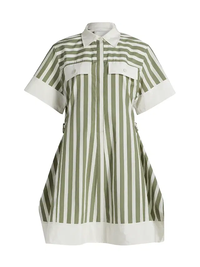 3.1 Phillip Lim Women's Striped Cotton-Silk Shirt Dress