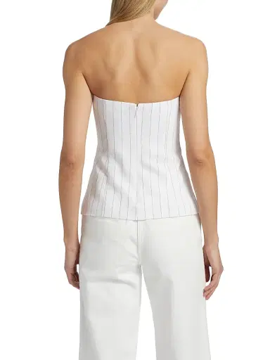 Generation Love Women's Quinn Pinstripe Linen-Blend Strapless Vest | Thumbnail 5 Generation Love Women's Quinn Pinstripe Linen-Blend Strapless Vest | Thumbnail 5