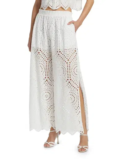 Generation Love Women's Connie Cotton Eyelet Pants - White | Thumbnail 3 Generation Love Women's Connie Cotton Eyelet Pants - White | Thumbnail 3