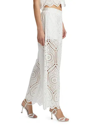 Generation Love Women's Connie Cotton Eyelet Pants - White | Thumbnail 4 Generation Love Women's Connie Cotton Eyelet Pants - White | Thumbnail 4