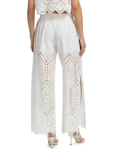 Generation Love Women's Connie Cotton Eyelet Pants - White | Thumbnail 5 Generation Love Women's Connie Cotton Eyelet Pants - White | Thumbnail 5