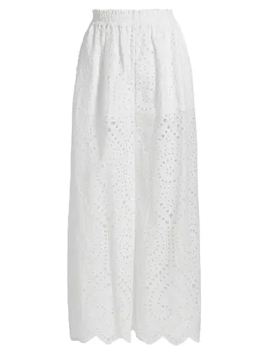 Generation Love Women's Connie Cotton Eyelet Pants - White | Thumbnail 1 Generation Love Women's Connie Cotton Eyelet Pants - White | Thumbnail 1