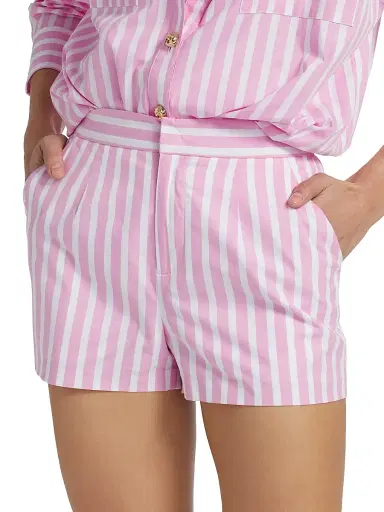 Generation Love Women's Theo Wide-Stripe Cotton Shorts | Thumbnail 6 Generation Love Women's Theo Wide-Stripe Cotton Shorts | Thumbnail 6