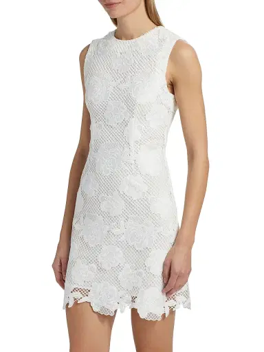Generation Love Women's Dania Floral Mesh Minidress - White | Thumbnail 4