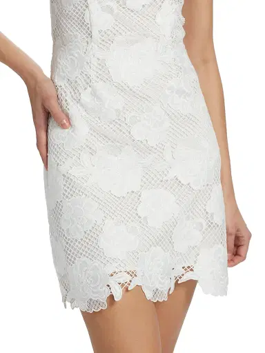 Generation Love Women's Dania Floral Mesh Minidress - White | Thumbnail 6