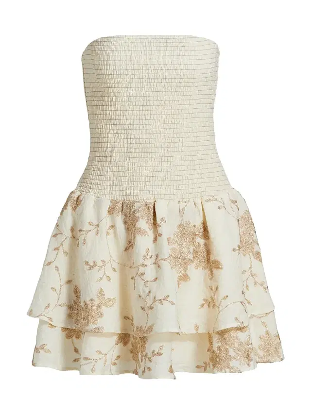 Ramy Brook Women's Estrella Strapless Minidress -  Lurex Embroidery