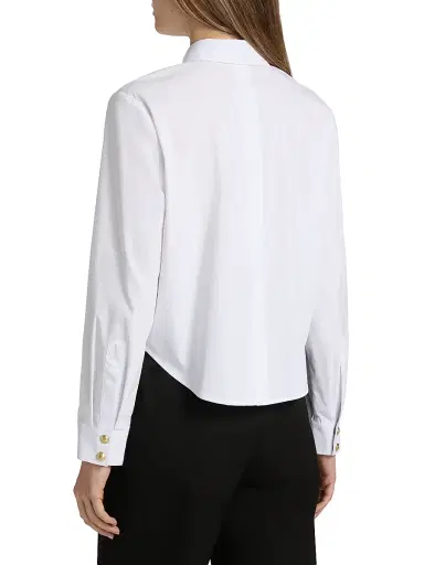 L'Agence Women's Cosette Crop Hi-Low Shirt | Thumbnail 5 L'Agence Women's Cosette Crop Hi-Low Shirt | Thumbnail 5