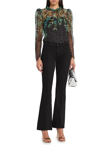 L'Agence Women's Cara Low-Rise Bootcut Jeans - Noir - Size 32 | Thumbnail 2