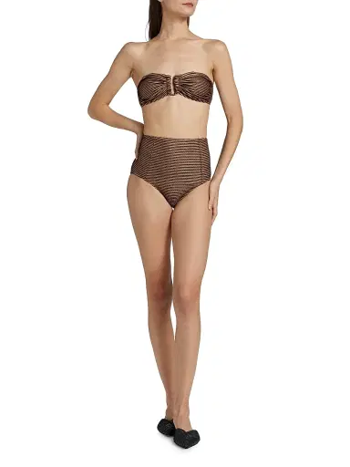 Ulla Johnson Women's Santorini Striped Bandeau Bikini Top - Helios | Thumbnail 2