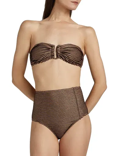 Ulla Johnson Women's Santorini Striped Bandeau Bikini Top - Helios | Thumbnail 3