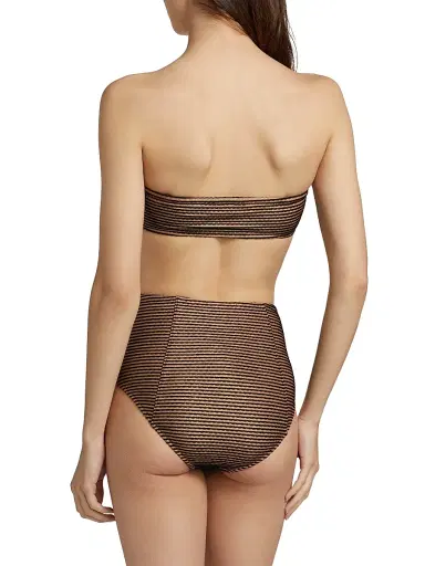 Ulla Johnson Women's Santorini Striped Bandeau Bikini Top - Helios | Thumbnail 4