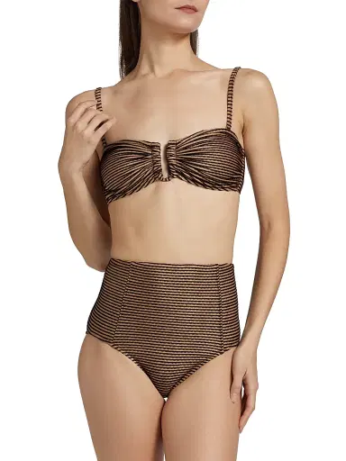Ulla Johnson Women's Santorini Striped Bandeau Bikini Top - Helios | Thumbnail 5