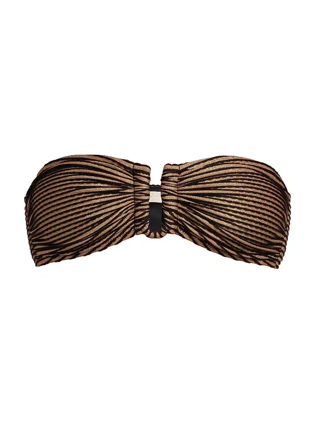 Ulla Johnson Women's Santorini Striped Bandeau Bikini Top - Helios