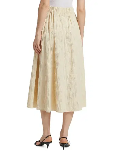 Marie Oliver Women's Sasha Cotton-Blend Midi-Skirt - Ash | Thumbnail 5 Marie Oliver Women's Sasha Cotton-Blend Midi-Skirt - Ash | Thumbnail 5