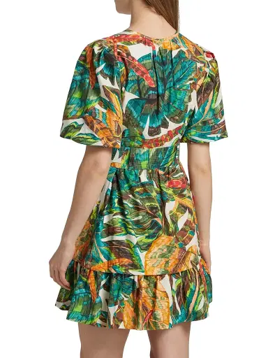 Marie Oliver Women's Gwyneth Botanical Cotton Belted Minidress - Paradise | Thumbnail 5 Marie Oliver Women's Gwyneth Botanical Cotton Belted Minidress - Paradise | Thumbnail 5