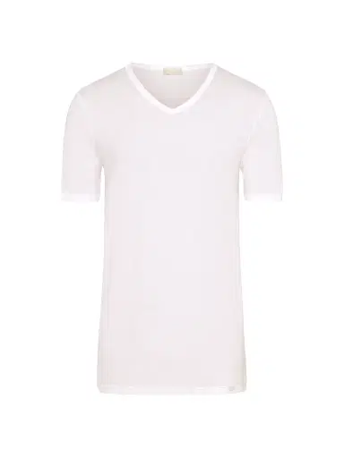 Hanro Men's Cotton V-Neck T-Shirt - White - Size Large | Thumbnail 1