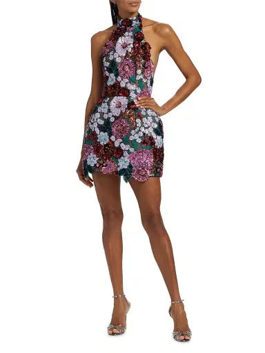 Bronx and Banco Women's Deirdre Halterneck Minidress - Pink Multi | Thumbnail 2 Bronx and Banco Women's Deirdre Halterneck Minidress - Pink Multi | Thumbnail 2