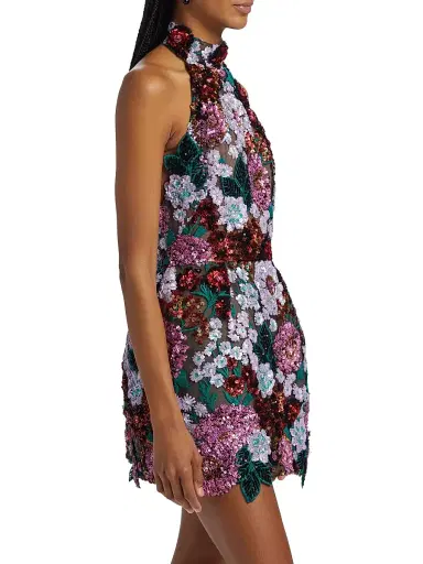 Bronx and Banco Women's Deirdre Halterneck Minidress - Pink Multi | Thumbnail 4 Bronx and Banco Women's Deirdre Halterneck Minidress - Pink Multi | Thumbnail 4