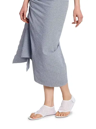 ALAIA Women's Mesh Sandals - Blanc Optique | Thumbnail 2 ALAIA Women's Mesh Sandals - Blanc Optique | Thumbnail 2