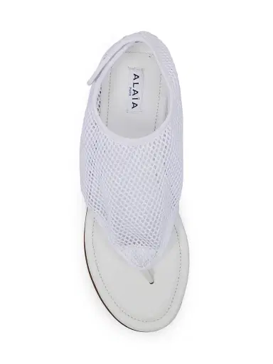 ALAIA Women's Mesh Sandals - Blanc Optique | Thumbnail 5 ALAIA Women's Mesh Sandals - Blanc Optique | Thumbnail 5